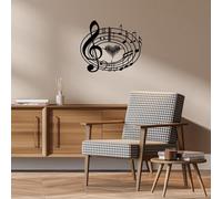 Hanah Home Elegante accessorio decorativo da parete in metallo, nero, 59 x 70 cm, 100% metallo, spessore 1,5 cm, perfetto per la decorazione domestica moderna e l'esposizione artistica