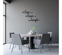 Hanah Home Elegante accessorio decorativo da parete in metallo, nero, 60 x 60 cm, 100% metallo, spessore 1,5 cm, perfetto per la decorazione domestica moderna e l'esposizione artistica