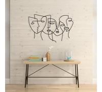 Hanah Home Elegante accessorio decorativo da parete in metallo nero, 61 x 38,5 cm, 100% metallo, spessore 1,2 mm, perfetto per la decorazione domestica moderna e l'esposizione artistica