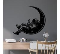 Hanah Home Elegante accessorio decorativo da parete in metallo, nero, 62 x 71 cm, 100% metallo, spessore 1,5 mm, perfetto per la decorazione domestica moderna e l'esposizione artistica