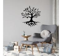 Hanah Home Elegante accessorio decorativo da parete in metallo, nero, 67 x 79 cm, 100% metallo, spessore 1,5 mm, facile da montare, perfetto per la decorazione della casa moderna