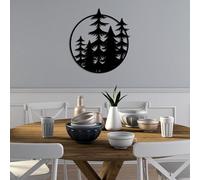 Hanah Home Elegante accessorio decorativo da parete in metallo, nero, 70 x 65 cm, 100% metallo, spessore 1,5 mm, facile da montare, perfetto per arredamento moderno