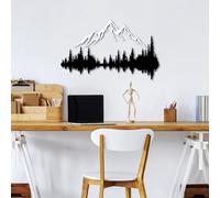 Hanah Home Elegante accessorio decorativo da parete in metallo, nero e bianco, 52 x 20 cm e 70 x 43 cm, 100% metallo, spessore 1,5 mm, facile da montare, perfetto per la decorazione della casa