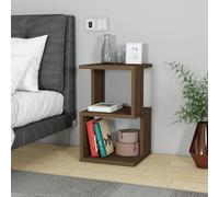 Hanah Home Elegante Noce Nightstand, 29,6 x 49,4 x 29,6 cm, 100% chipboard, montaggio a parete | Perfetto per moderne bedrooms & Living Spaces, design elegante