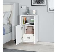 Hanah Home Elegante stand notturno, 36 x 61,4 x 25,3 cm, 100% chipboard, montaggio a parete, perfetto per le moderne stanze e gli spazi viventi, design elegante