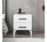Hanah Home Elegante stand notturno, 50 cm x 56 cm x 47 cm, 100% melamina rivestita in melamina, spessore 18 mm, perfetto per gli spazi moderni