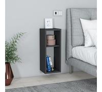 Hanah Home Elegante stand notturno antracite, 23,2 x 59,6 x 22 cm, 100% chipboard, montaggio a parete, perfetto per gli spazi moderni