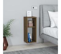Hanah Home Elegante stand notturno in noce, 23,2 x 59,6 x 22 cm, 100% chipboard, montaggio a parete, perfetto per gli spazi moderni, design elegante