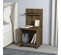 Hanah Home Elegante stand notturno in noce, larghezza 35,6 cm, altezza 72 cm, profondità 37,4 cm, 100% chipboard, montaggio a parete | Perfetto per moderne bedrooms & Living Spaces
