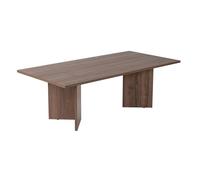 Hanah Home Elegante tavolino da caffè in noce, 100% melammina, spessore 18 mm, design elegante e durevole per salotti e spazi moderni