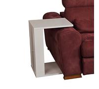 Hanah Home Elegante tavolo bianco con castelli nascosti, 35 x 61 x 45 cm, 100% melamina, spessore 18 mm, perfetto per gli spazi moderni