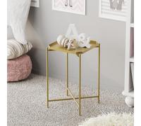 Hanah Home Elegante tavolo da caffè in metallo, 46 x 56 x 46 cm, 100% metallo resistente, leggero a 3,11 kg, perfetto per le stanze moderne e decorazioni eleganti