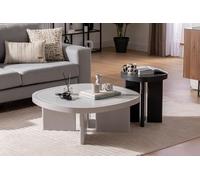 Hanah Home Elegante tavolo grigio, 42 cm x 49 cm x 42 cm, 100% MDF con legni in legno, design durevole e funzionale per gli spazi moderni