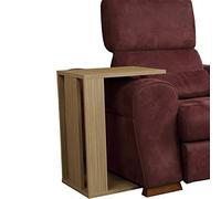 Hanah Home Elegante tavolo laterale in noce, con castelli nascosti, 35 x 61 x 45 cm, 100% melamina, spessore 18 mm, perfetto per gli spazi moderni