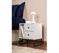 Hanah Home Notte, melammina, Grigio/Nero, Taglia Unica