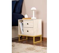 Hanah Home Notte, melammina, Travertino Oro, Taglia Unica
