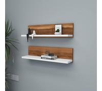 Hanah Home Shelf, melammina, Noce Bianco, Taglia Unica