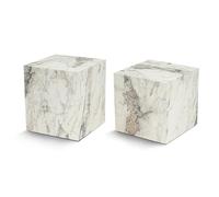 Hanah Home Side Table Set, melammina, Freesia Marble, Taglia Unica