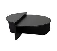 Hanah Home Stylish Black Coffee Table Set (2 pezzi), 100% melamine rivestite in melamina, spessore 18 mm, 90 x 60 x 30 cm e 85 x 30 x 35 cm, design moderno per la stanza vivente