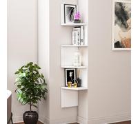 Hanah Home Stylish Wall Shelf, bianco, 29,6 x 29,6 x 155,2 cm, 100% melamina rivestita, spessore 18 mm, soluzione versatile per gli spazi moderni