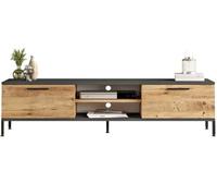 Hanah Home Supporto per TV, melammina, Atlantic Pine Anthracite, Taglia Unica