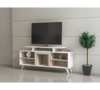 Hanah Home Supporto per TV, melammina, Bianco Cordoba, Taglia Unica