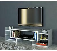 Hanah Home Supporto per TV, melammina, Bianco, Taglia Unica
