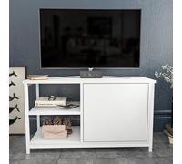 Hanah Home Supporto per TV, melammina, Bianco, Taglia Unica