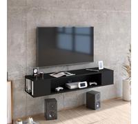 Hanah Home Supporto per TV, melammina, Nero, Taglia Unica