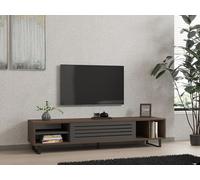 Hanah Home Supporto per TV, melammina, Noce Antracite, Taglia Unica