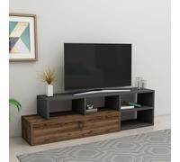 Hanah Home Supporto per TV, melammina, Noce Chiaro Antracite, Taglia Unica
