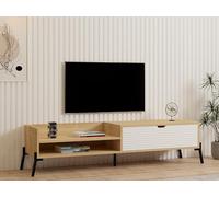 Hanah Home Supporto per TV, melammina, Sapphire Oak White, Taglia Unica