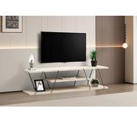Hanah Home Supporto per TV, melammina, Travertino Nero, Taglia Unica
