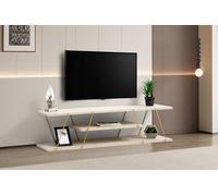 Hanah Home Supporto per TV, melammina, Travertino Oro, Taglia Unica