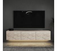 Hanah Home Supporto per TV, melammina, Travertino, Taglia Unica