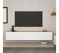 Hanah Home Supporto per TV, melammina, White Atlantic Pine, Taglia Unica