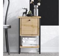 Hanah Home Table in legno di rovere zaffiro, 35 x 57 x 31 cm, 100% melamina, spessore 18 mm, elegante e funzionale per gli spazi moderni
