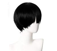 Hanako Kun Cosplay Uomo 32cm Parrucca corta nera Anime Jibaku Shounen Hanako-kun Cosplay Wig Heat Resistant Synthetic Wigs