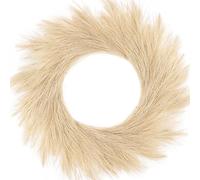 Hananona Ghirlanda di erba della pampa artificiale, 66 cm, decorazione natalizia moderna per la casa, bohémien, decorazione natalizia moderna (beige, 1)