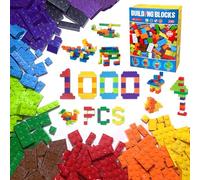 Hanari Classic Bricks 1000 Stacked, Mattoncini sandwich da 1,2 kg, Compatibile con tutte le marche di mattoncini più diffuse, Adatto a bambini dai 6 anni in su, Giocattoli da costruzione