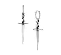 Hanary Orecchini pendenti a forma di spada in argento, da donna, in acciaio inox, gotico, punk, pugnale, spada, pendenti, gioielli gotici, regalo