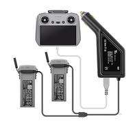 Hanatora Caricabatteria da auto 3 in 1 per drone DJI Air 3, accessori per hub di ricarica rapida da 12 V