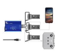 Hanatora Caricatore rapido parallelo per DJI Air 3S, Air 3, Hub di ricarica rapida simultanea della batteria, accessori per la ricarica multi drone