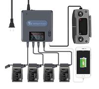 Hanatora Mavic 2 Zoom/Pro Display LCD Caricatore compatibile con DJI Mavic 2 Zoom/Pro batteria, 6 in 1 Rapid Multi Parallel Hub di ricarica Drone Accessori