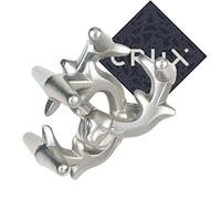 Hanayama Cast Elk Puzzle - Livello 5 di 6 - Molto difficile - Include Crux Sticker