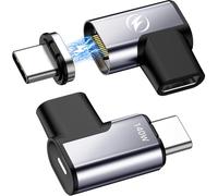 HanCenDa Adattatore magnetico USB-C da 140 W, 24 pin, adattatore USB-C a 90 gradi con USB4 20 Gbps 8K 60 Hz video per MacBook Pro/Air, tablet, laptop, iPhone 15/15 Pro/Max