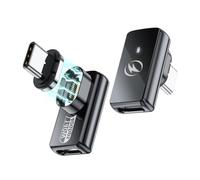 HanCenDa Adattatore magnetico USB C da 2 pezzi Adattatore di tipo C a 90 gradi da 24 pin con carica PD da 140 W Video USB4 da 40 Gbps 8K 60 Hz per telefono Thunderbolt 3/4 MacBook Pro/Air