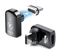 HanCenDa Adattatore magnetico USB C da 240 W, confezione da 2, adattatore magnetico USB 24 pin, ricarica rapida USB4 40 Gbps, trasferimento dati 8K 60 Hz video per Thunderbolt 3/4,MacBook Pro/Air