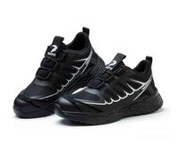 HANCHE Breathable Work Safety Shoes, Lightweight Labour Insurance Shoes, Smash And Puncture Resistant Steel Toe Sneakers, Outdoor Adventure Protection Footwear(EU 37)