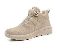 HANCHE Knob Work Safety Shoes, Labour Insurance Shoes, Smash And Puncture Resistant Steel Toe Footwear, Outdoor Adventure Protection Sneakers(Beige,41 EU)